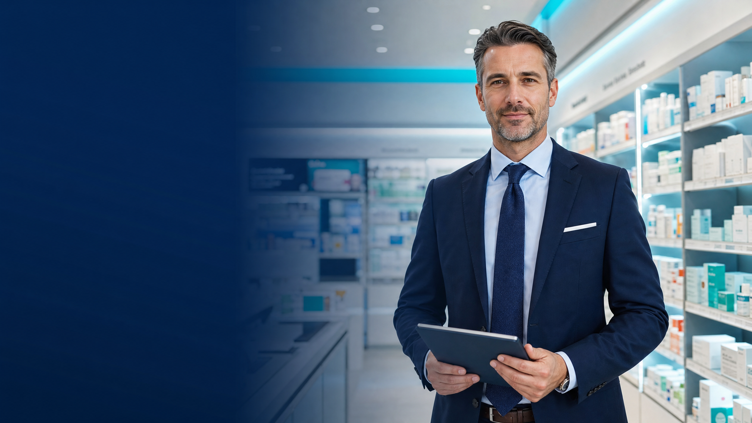Medical sales rep with pharmacist